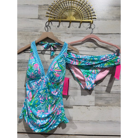 Lilly Pulitzer Other - Lilly Pulitzer Tankini Swim Women 8 Top / 10 Bottoms Floral Tropical Resort NWT